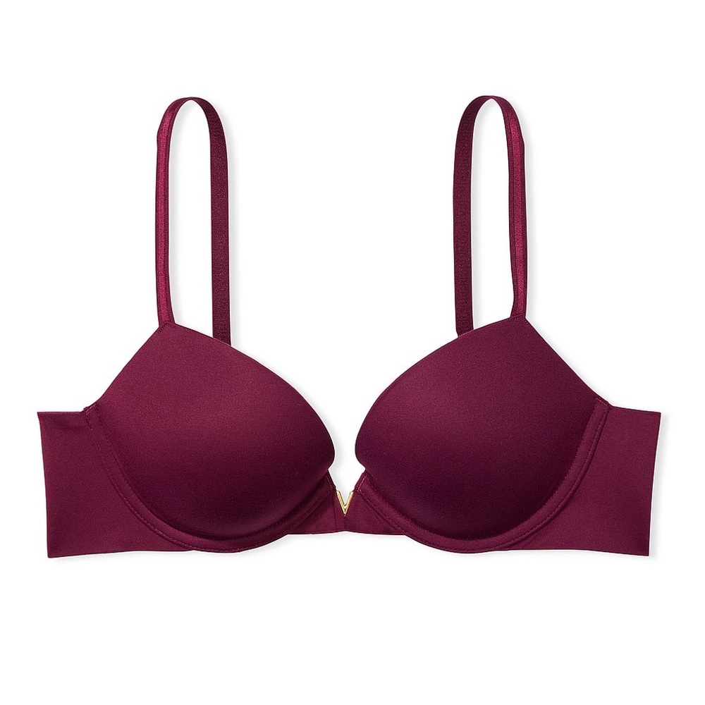 Dark Purple Push-Up Plunge Bra - Victoria Secret Pink